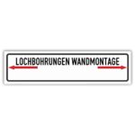 Ansicht Lochbohrungen Wandmontage
