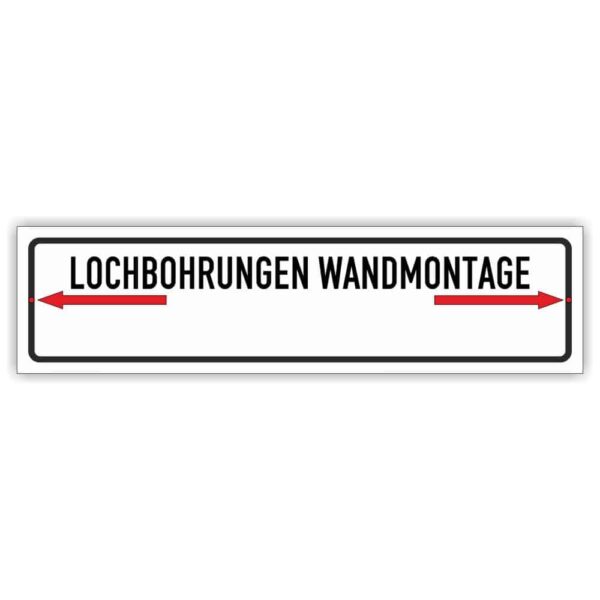 Ansicht Lochbohrungen Wandmontage