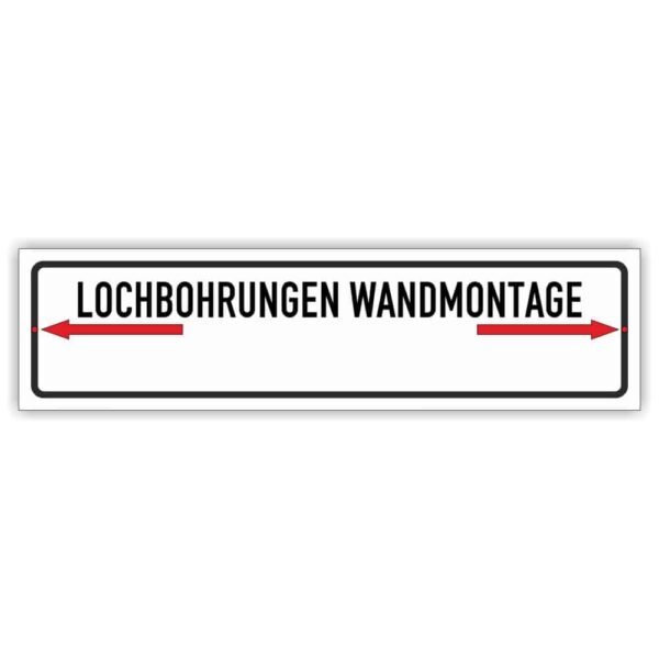 Ansicht Lochbohrungen Wandmontage