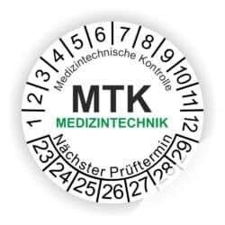 Prüfplakette - STK Medizintechnik - Nächster Termin