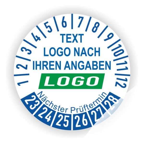 Prüfplaketten STK / MTK MPBetreibV DGUV- V3 Ihrem eigenen Text oder Logo