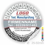 Prüfplaketten mit Ihren Firmendaten