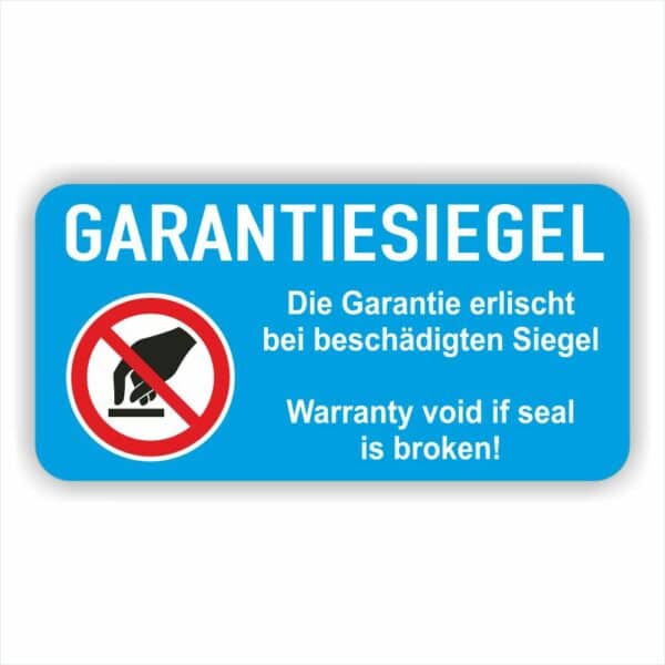 Garantie Siegel in blau