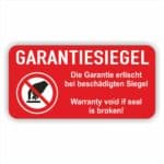 Garantie Siegel in rot