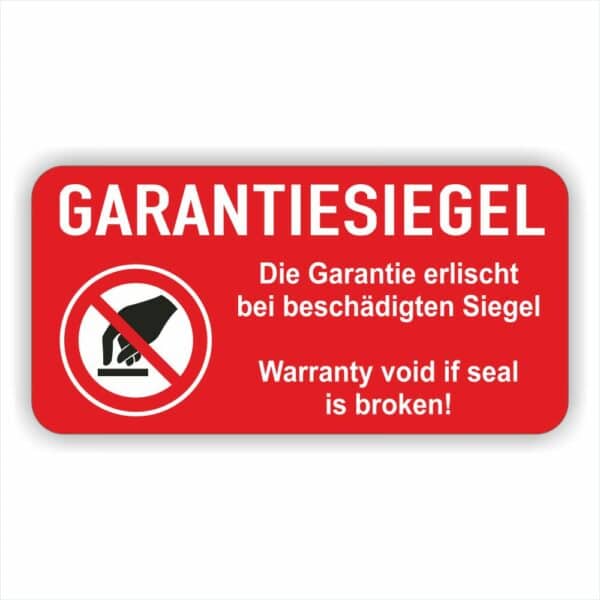 Garantie Siegel in rot