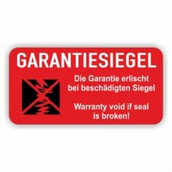 Garantie Siegel in rot