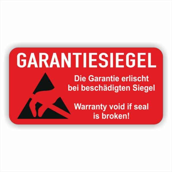 Garantie Siegel in rot