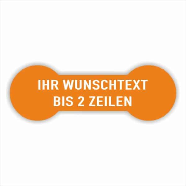 Siegel Etiketten Wunschtext-orange