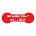 Siegel Etiketten Wunschtext-rot