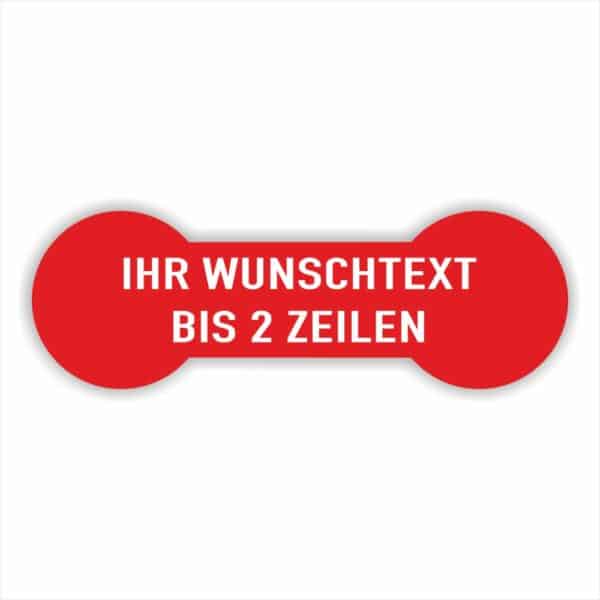 Siegel Etiketten Wunschtext-rot