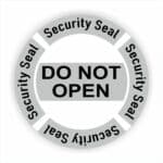 Security Seal Siegel DO NOT OPEN in hellgrau