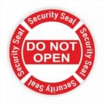 Security Seal Siegel DO NOT OPEN in rot
