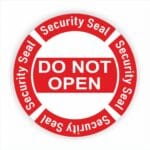 Security Seal Siegel DO NOT OPEN in rot