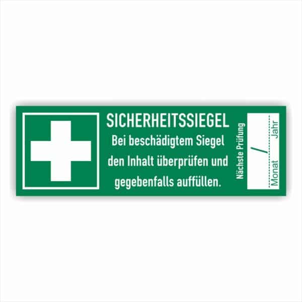 Erste Hilfe Plakette Siegel