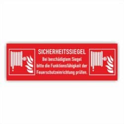 Sicherheitssiegel für Feuerlöschschränke und Brandschutztüren