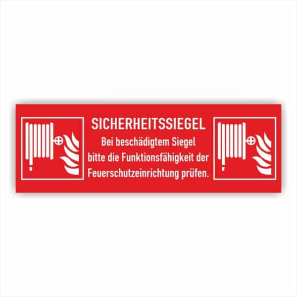 Sicherheitssiegel für Feuerlöschschränke und Brandschutztüren