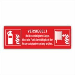 Siegel für Feuerlöscher und Brandmittelbekämpfung