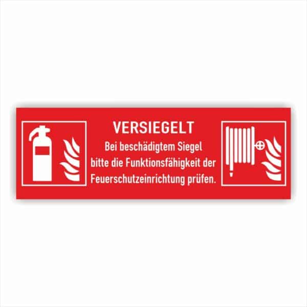 Siegel für Feuerlöscher und Brandmittelbekämpfung