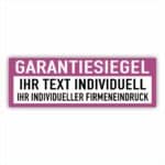Garantie Siegel Sicherheitssiegel Individuell-lila