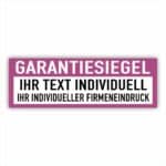 Garantie Siegel Sicherheitssiegel Individuell-lila