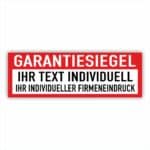 Garantie Siegel Sicherheitssiegel Individuell-rot