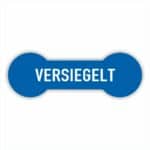 Versiegelt Sicherheitssiegel in farbe blau