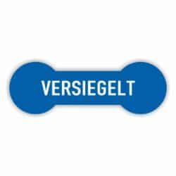 Versiegelt Sicherheitssiegel in farbe blau