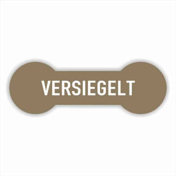 Versiegelt Sicherheitssiegel in farbe braun