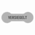 Versiegelt Sicherheitssiegel in farbe grau