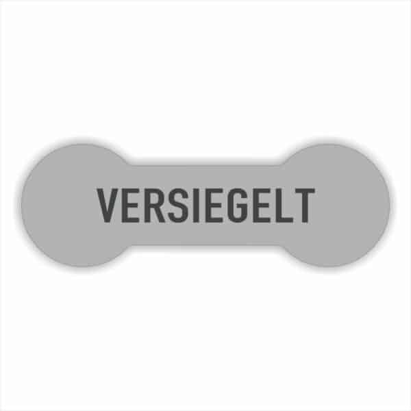 Versiegelt Sicherheitssiegel in farbe grau