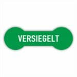 Versiegelt Sicherheitssiegel in farbe grün
