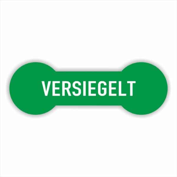 Versiegelt Sicherheitssiegel in farbe grün