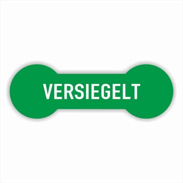 Versiegelt Sicherheitssiegel in farbe grün