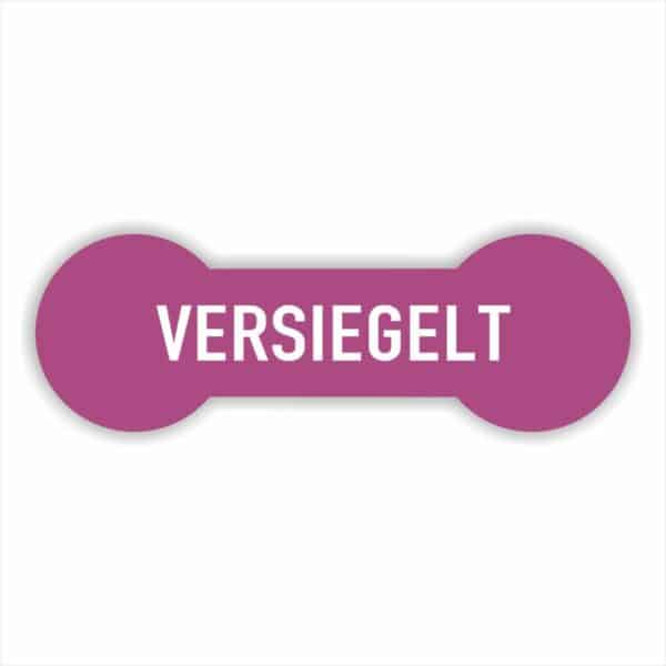 Versiegelt Sicherheitssiegel in farbe lila