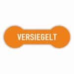 Versiegelt Sicherheitssiegel in farbe orange