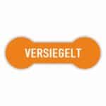 Versiegelt Sicherheitssiegel in farbe orange