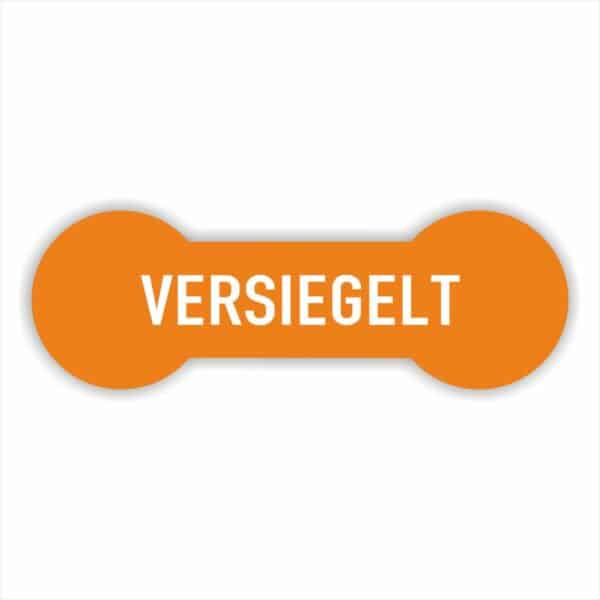 Versiegelt Sicherheitssiegel in farbe orange