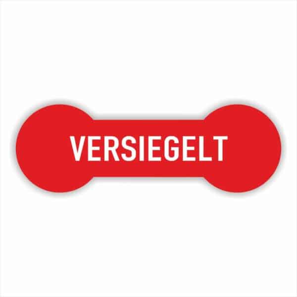 Versiegelt Sicherheitssiegel Etiketten-rot