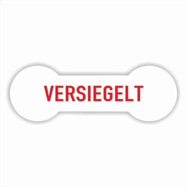 Versiegelt Sicherheitssiegel Etiketten-weiß