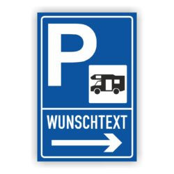 Parkplatz für Wohnmobile Pfeil Wegweisere Pfeil richtung rechts Symbol Wohnmobil