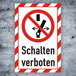 Schalten verboten Warnschild Symbol nach ISO 7010 (P 031)