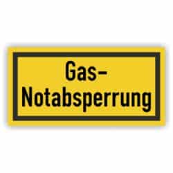 Gas- Notabsperrung Folie Selbstklebend