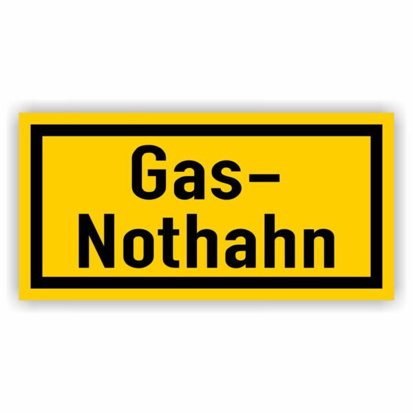 Gas- Nothahn Folie selbstklebend