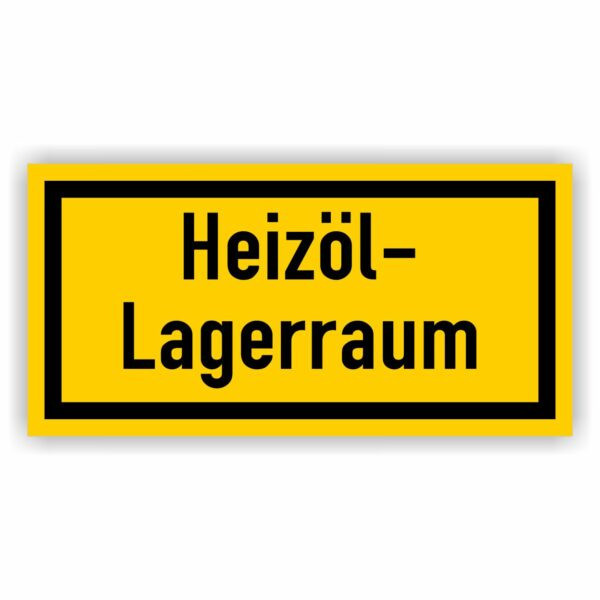 Heizöl- Lagerraum Aufkleber