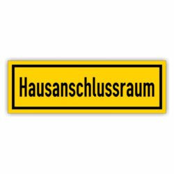 Hausanschlussraum Hinweisschild für Tür