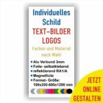 Schild Hochformat personalisiert online gestalten