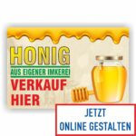 Honig verkaufs Schild für Imker