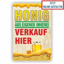 Schild für Imker Honig verkauf