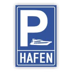 Haffen Parkplatz Hinweisschild