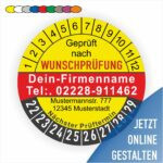 Prüfetiketten individuell online Designer